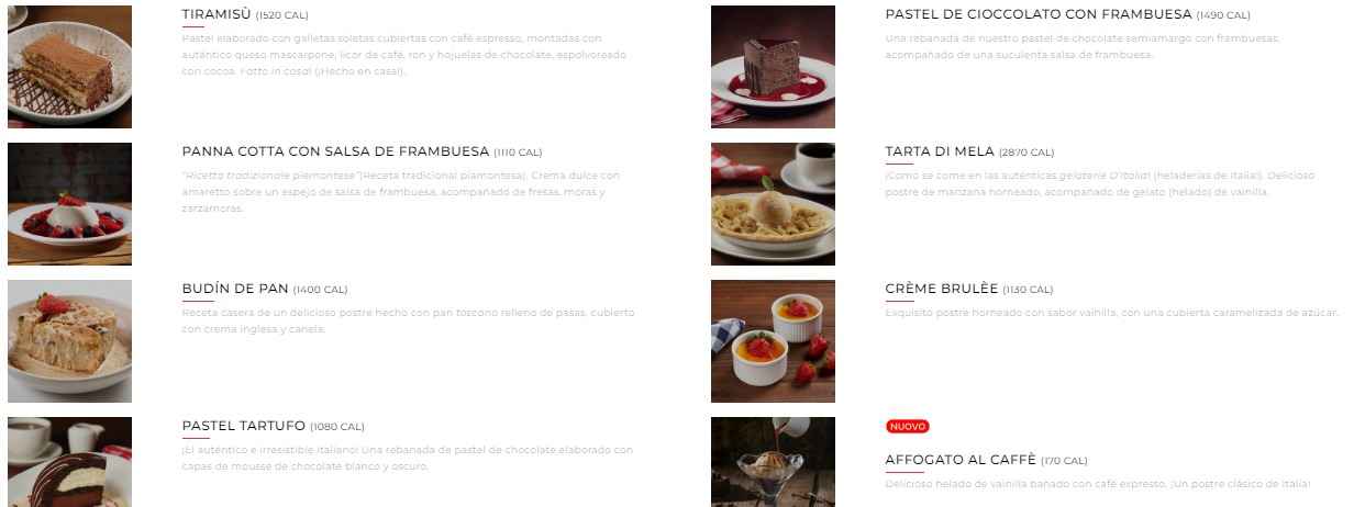 Italiannis Menú Precios México Actualizado (marzo 2026)