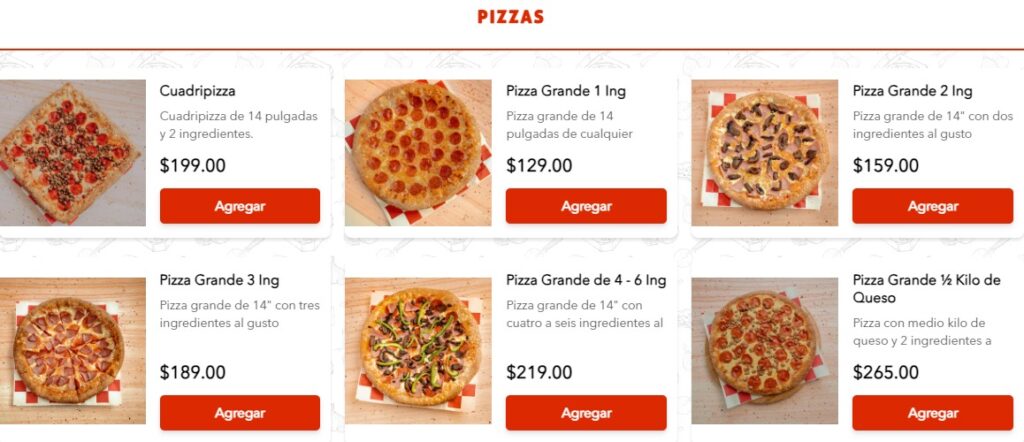 Mister Pizza Pizzas Menú Precio