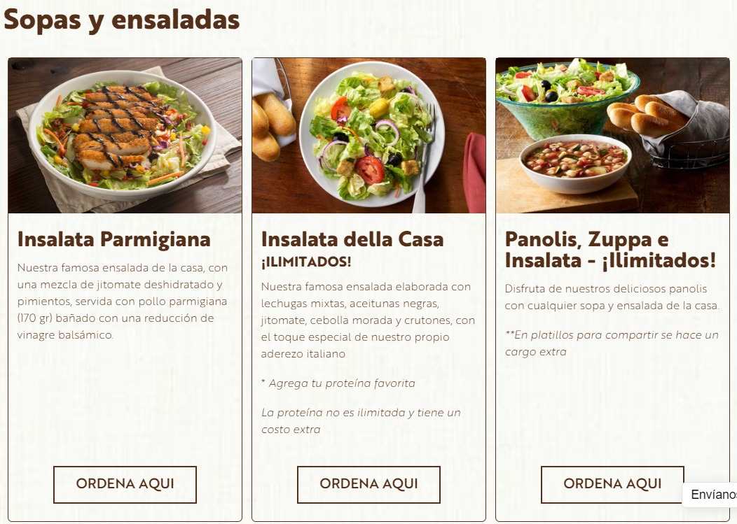 Olive Garden Menú Precios México Actualizado (octubre 2024)