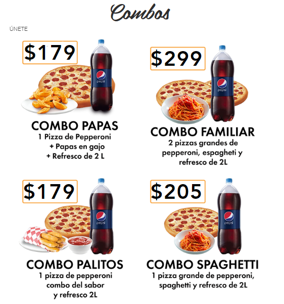 Pizza Deprizza Combos Menu