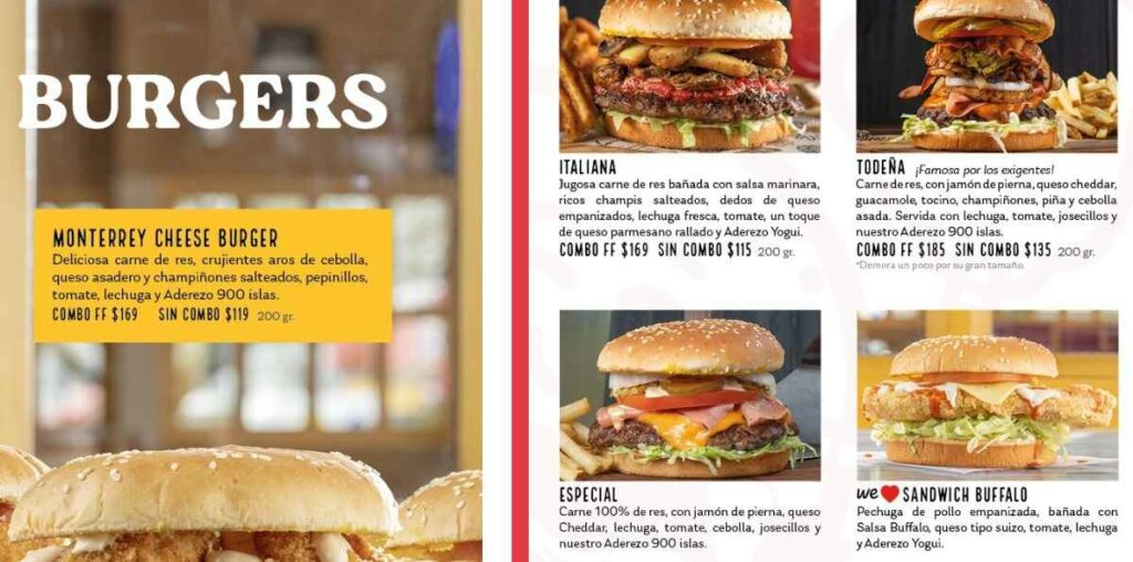 Spikes Burgers Menú Con Precio