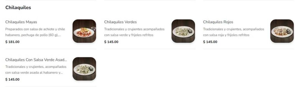 Toks Chilaquiles Menú Con Precio