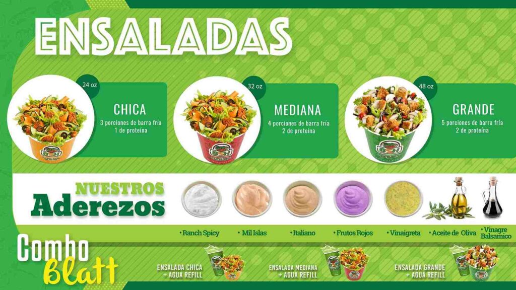 Blatt Salat Haus Complementos Menú Precio