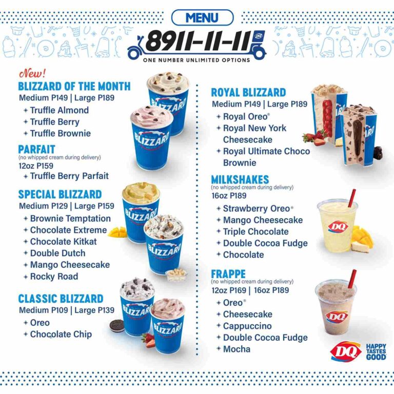 Dairy Queen Menú Precios México Actualizado (agosto 2024)