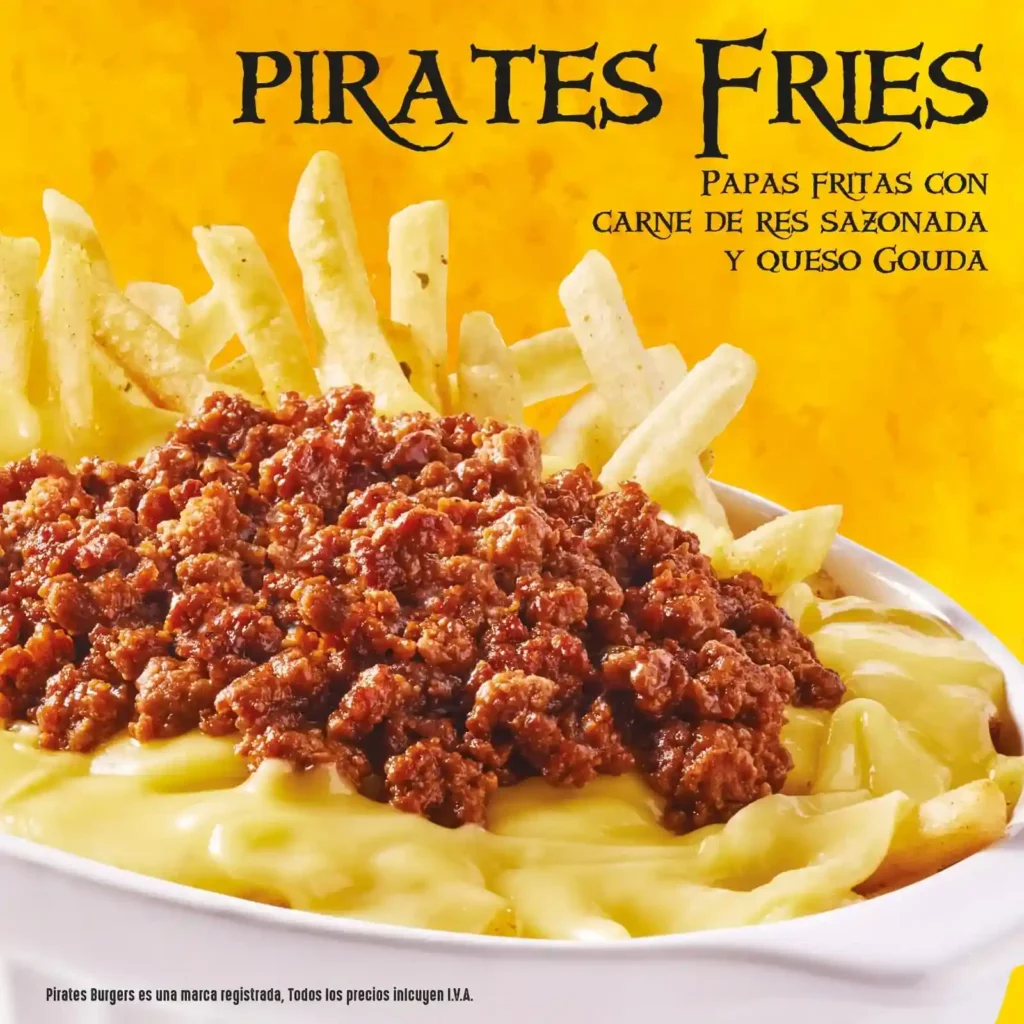 Pirates Burgers Fries Menú