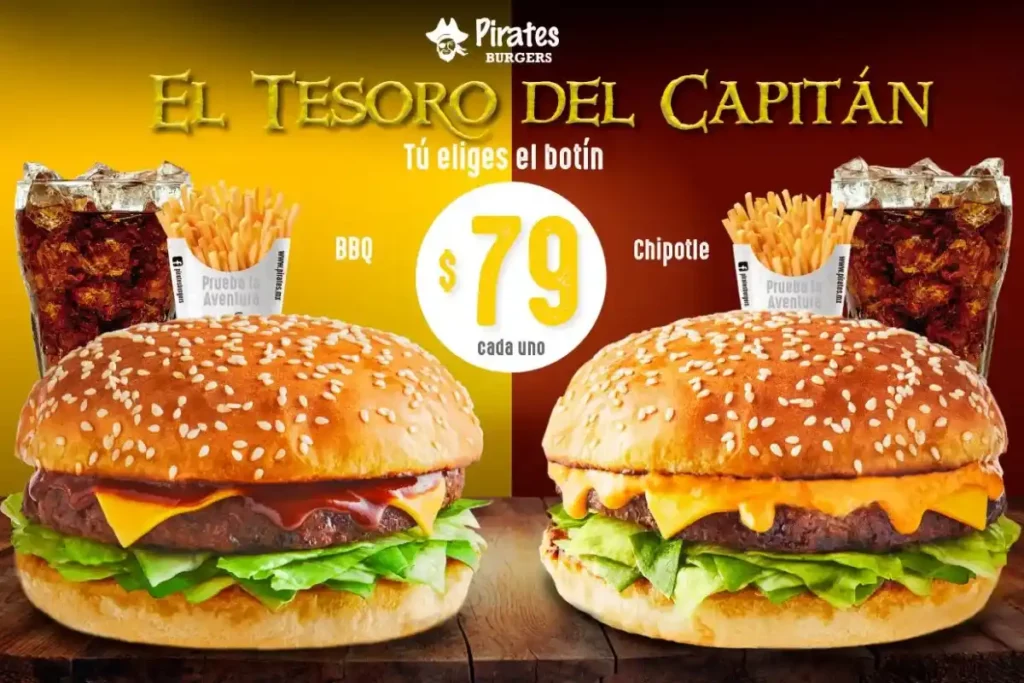 Pirates Burgers Menú