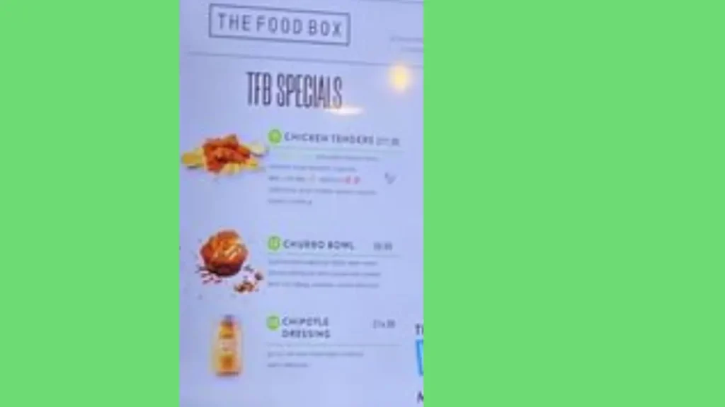 Tradicionales The Food Box Menu