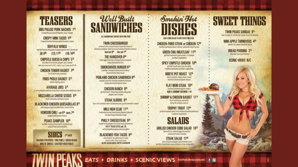 Comida y Bebidas Twin Peaks Restaurant