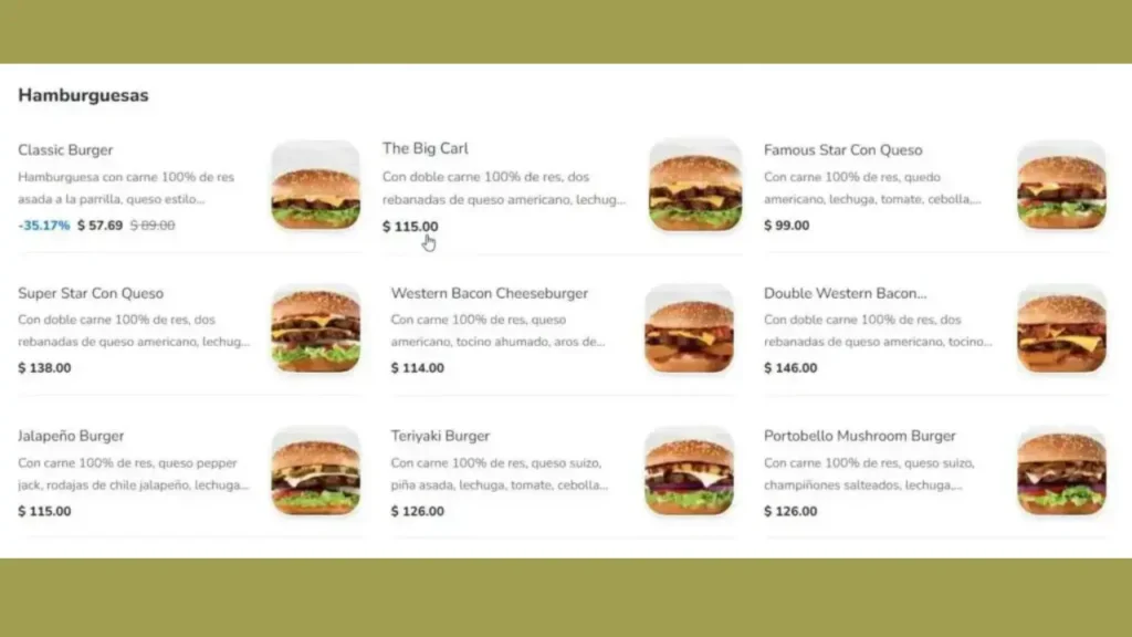 Opciones de Pollo Carl’s Jr Menú y Precios