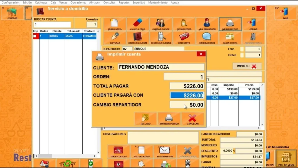 Optimización Soft Restaurant