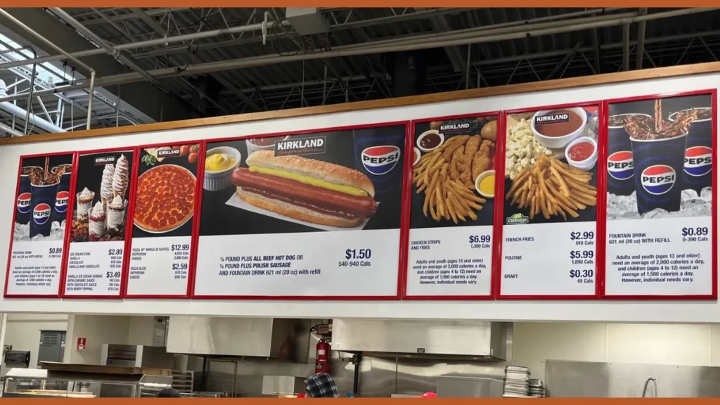 Artículos clásicos en el costco food menu