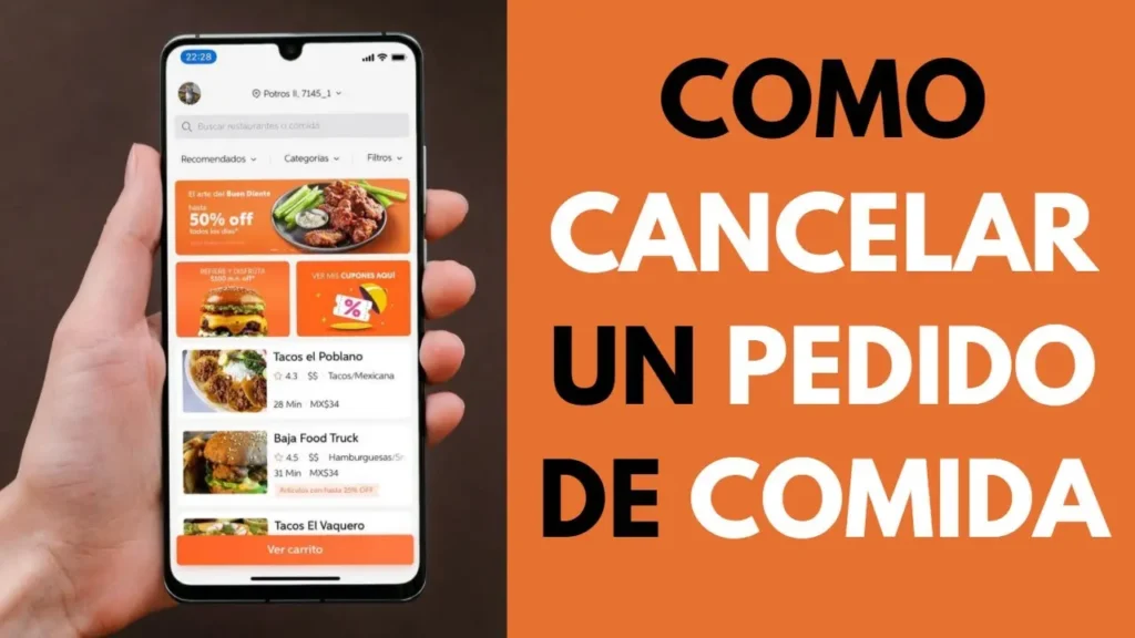 Pedido DiDi Food desde la app Como Cancelar un Pedido DiDi Food