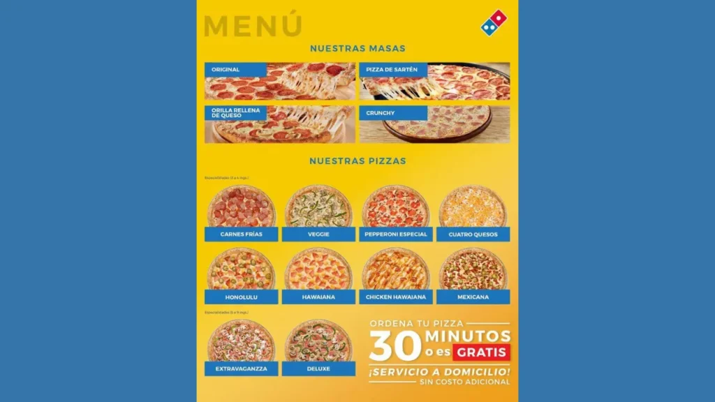 Opciones Clásicas Domino’s Menu