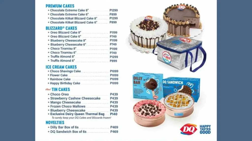 Pasteles y Postres Dairy Queen Menú Precios México