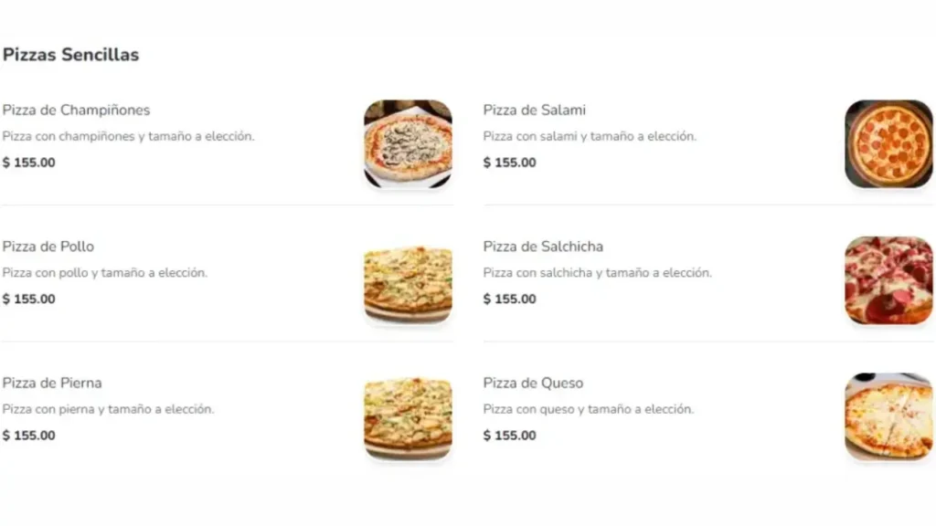 Pizzas Clásicas Pizzas Charly Menu