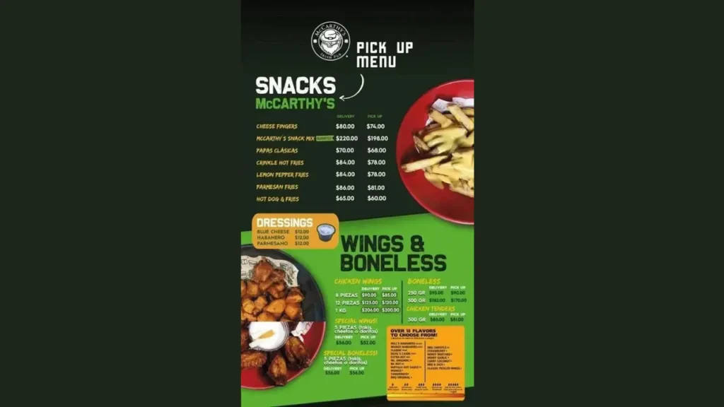 Platos Fuertes Populares Menu McCarthy's