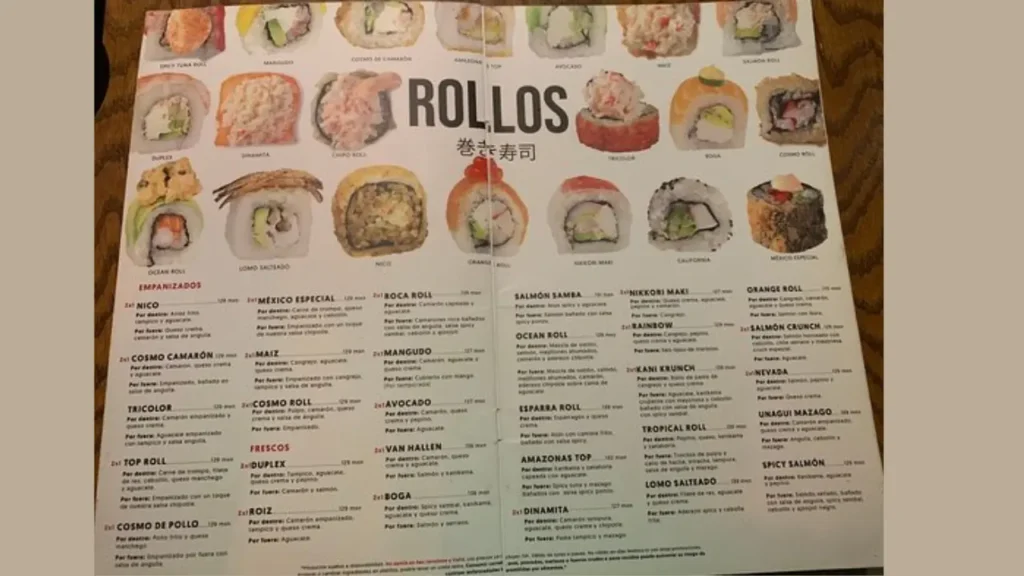 Rolls de Sushi Menu Nikkori
