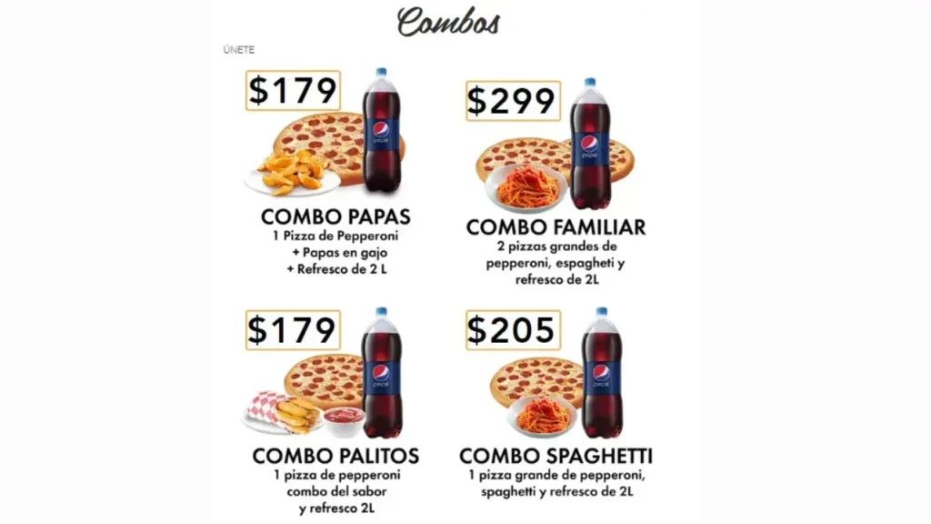 Combos y paquetes Pizza Deprizza